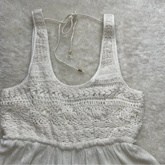 Free people NWT Soleil one piece jumpsuit wide leg open back in ivory - Picture 4 of 7